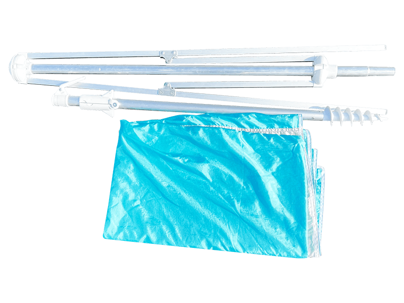 Sombrilla de playa decorativa de 2 nervaduras de 2,8*2,4 M