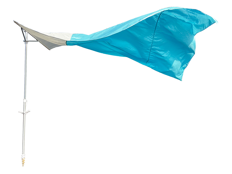 Sombrilla de playa decorativa de 2 nervaduras de 2,8*2,4 M