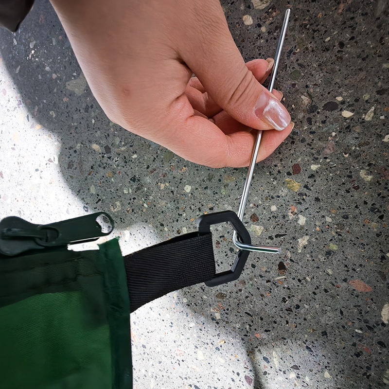 Paraguas con dosel verde militar de 2,2 M