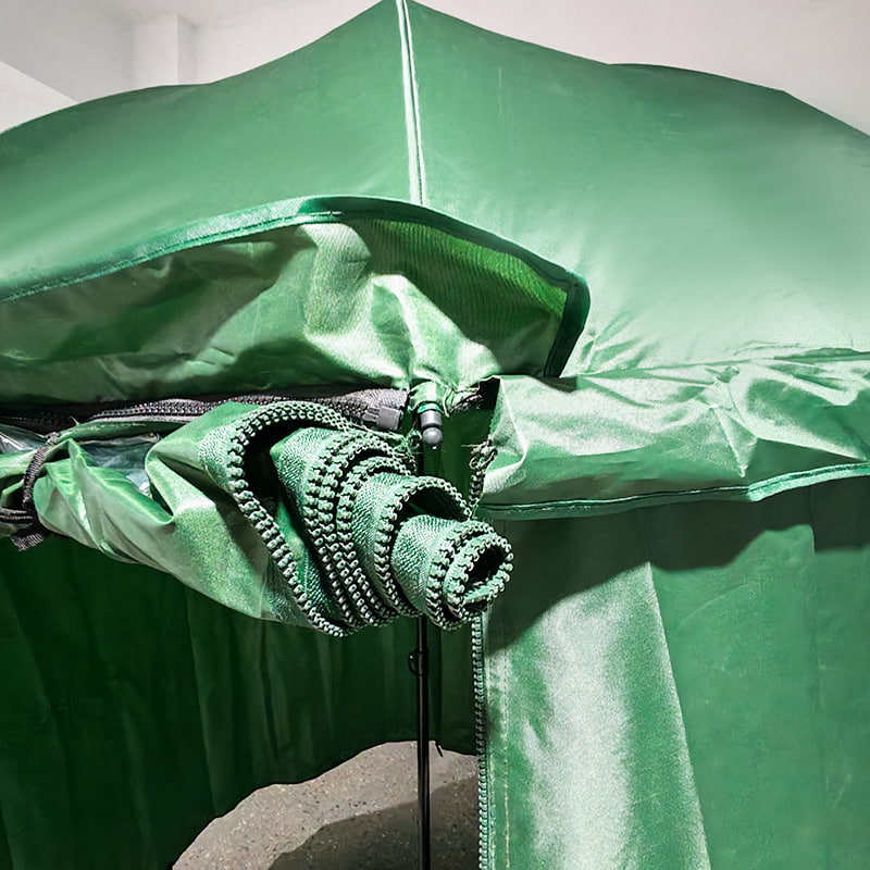 Paraguas con dosel verde militar de 2,2 M