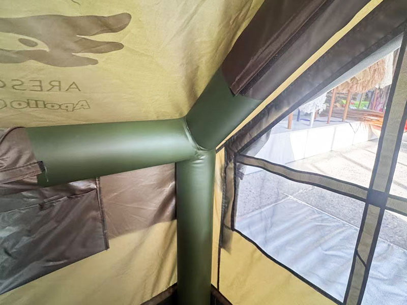 Tienda de campaña inflable verde militar de tamaño pequeño