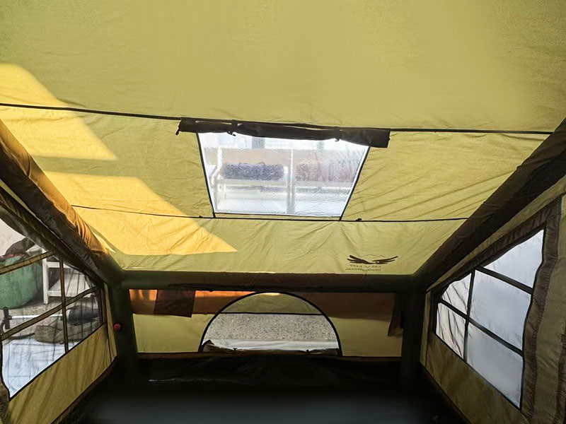 Tienda de campaña inflable verde militar de tamaño pequeño