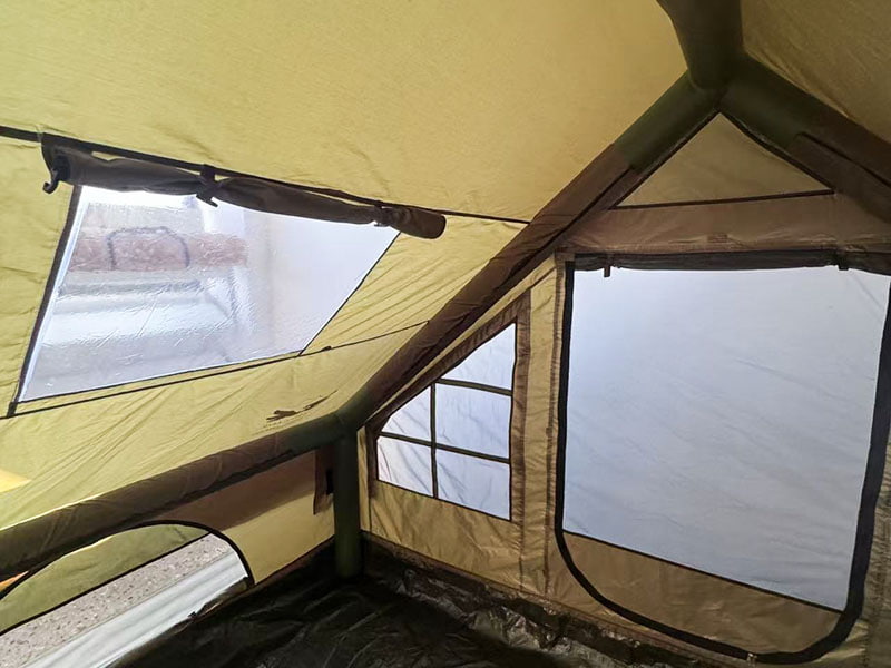 Tienda de campaña inflable verde militar de tamaño pequeño