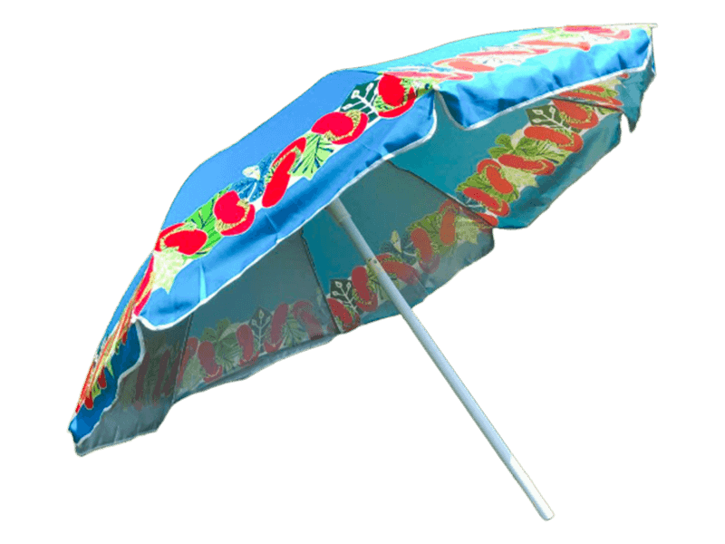 Sombrilla de playa multicolor de varios tamaños