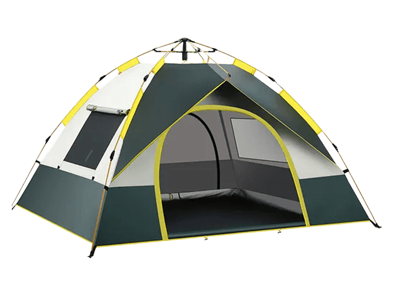 Tienda impermeable de doble puerta para acampar al aire libre
